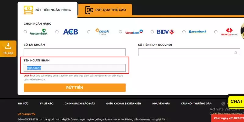 Giao dịch nạp tiền dễ dàng thông qua thẻ cào trên điện thoại